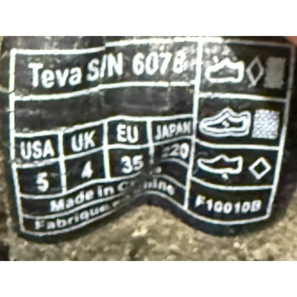 Teva Women's Omnium‎ Water Sandals Hybrid Hiking Green/Slate Size 5 EUC